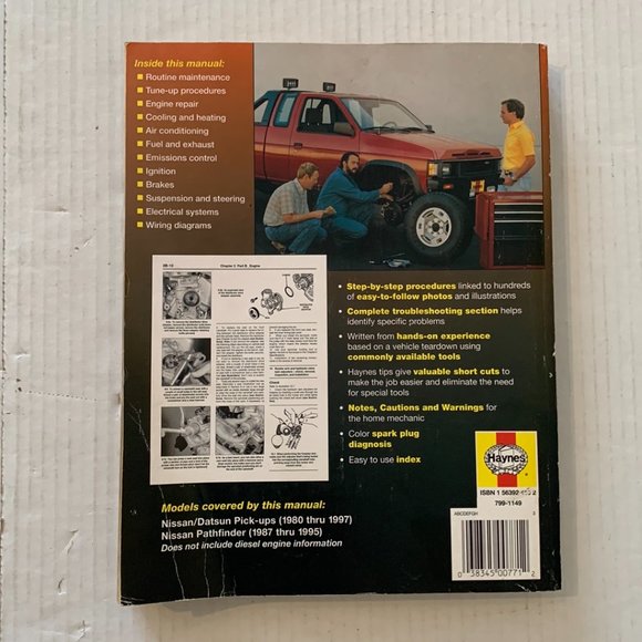 Haynes 72030 Nissan/Datsun Pick-Up & Pathfinder Repair Manual - Picture 2 of 14